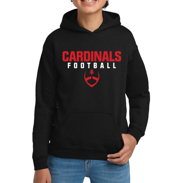 Mt. Pleasant 2025 Football - Black Youth Heavy Blend Hooded Sweatshirt Thumbnail