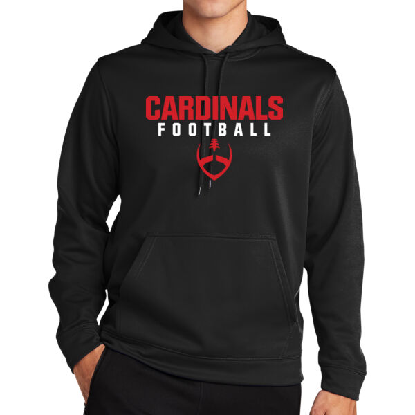 Mt. Pleasant 2025 Football - Black Sport Wick Fleece Hooded Pullover Thumbnail