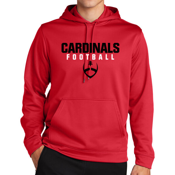 Mt. Pleasant 2025 Football - Red Sport Wick Fleece Hooded Pullover Thumbnail