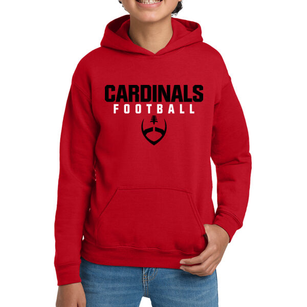 Mt. Pleasant 2025 Football - Red Youth Heavy Blend Hooded Sweatshirt Thumbnail