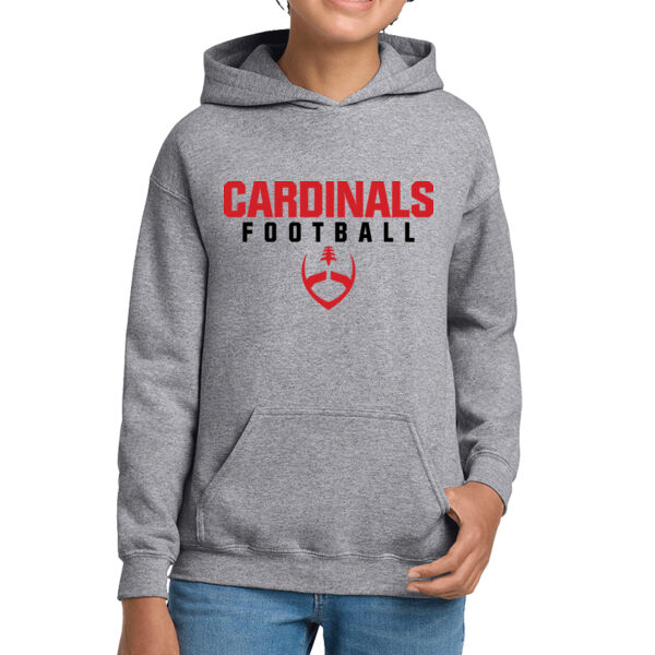 Mt. Pleasant 2025 Football - Grey Youth Heavy Blend Hooded Sweatshirt Thumbnail
