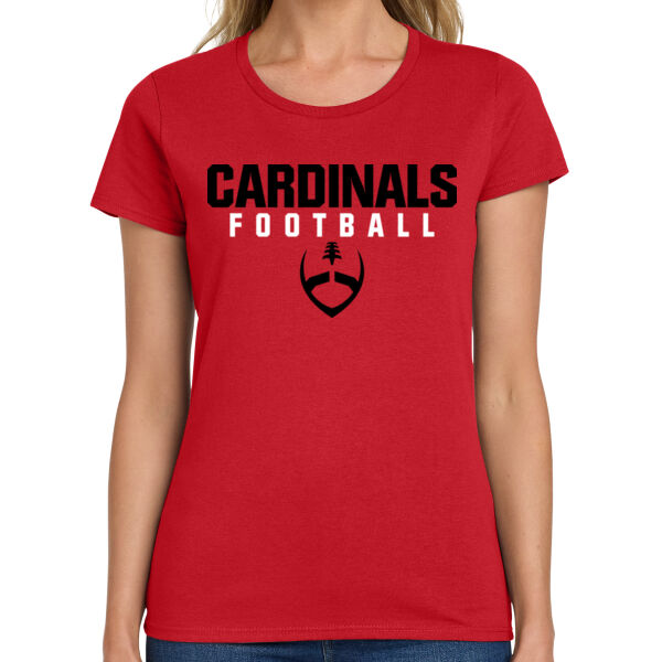 Mt. Pleasant 2025 Football - Red Ladies Heavy Cotton 100% Cotton T Shirt Thumbnail